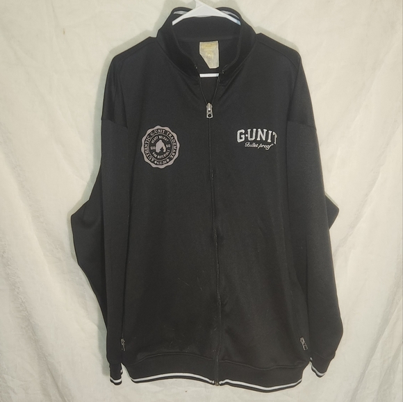 Vintage G-Unit Black & White Y2K Collared Sweatshirt 2XL - Picture 1 of 6